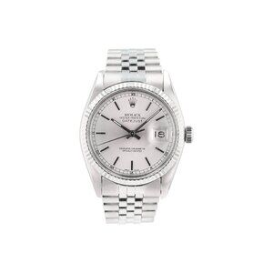 Rolex Datejust 16014 36mm Siler Index w/Roman Track Dial Fluted Bezel Jubilee